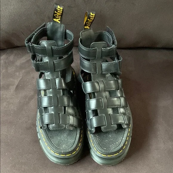 Dr. Martens Ricki Gladiator Black Platform Sandals 7 - Picture 5 of 14